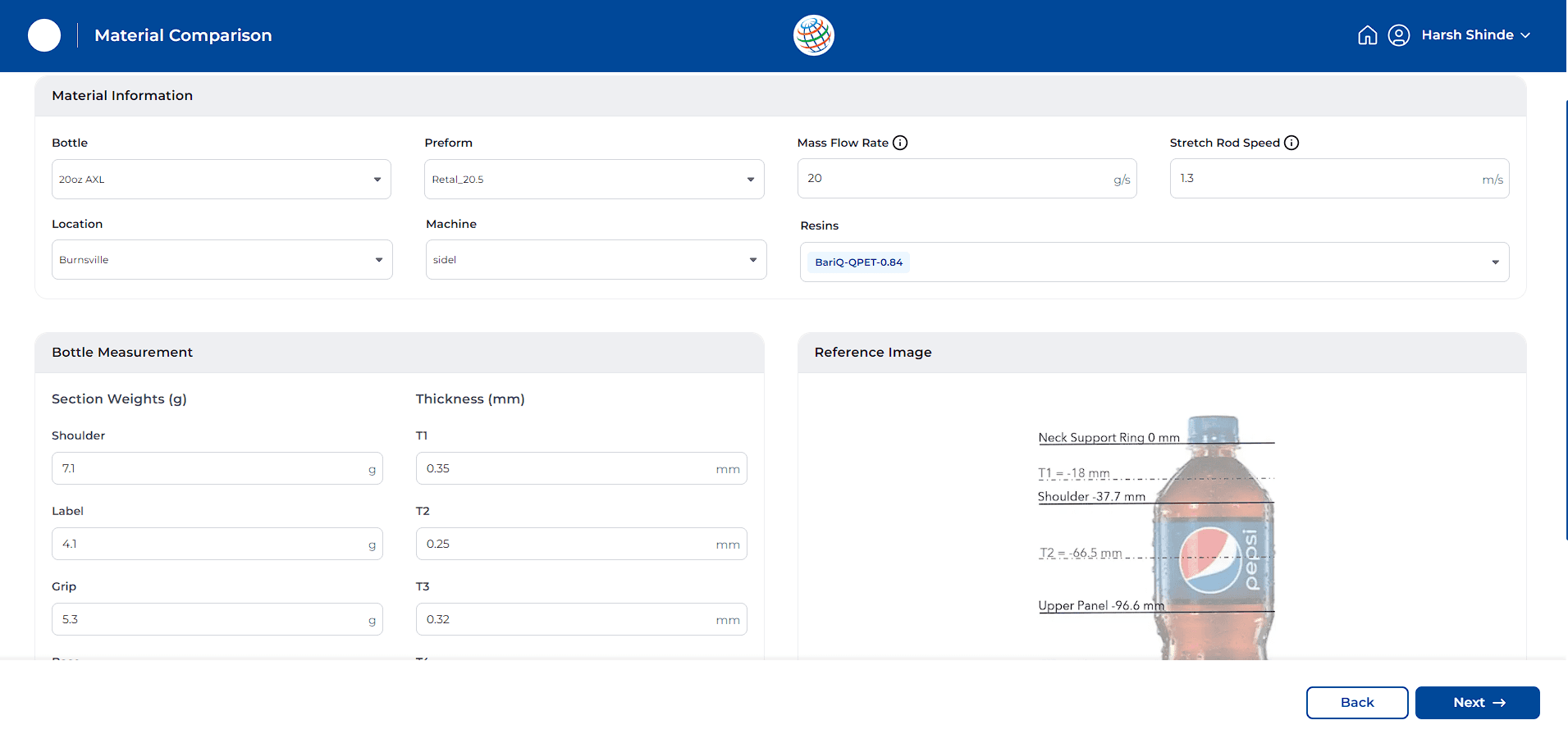 Pepsico - Material Comparison